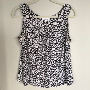Calvin Klein Pleated Sleeveless Blouse